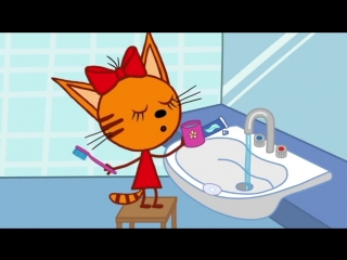 Карамелька чистит зубы