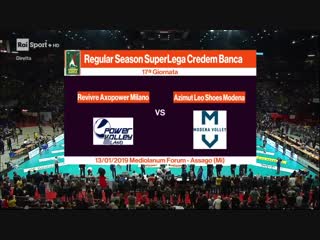 Милан - Модена. 17-й тур Чемпионата Италии по волейболу 2018-2019. Серия А1. Предварительный этап. Мужчины.